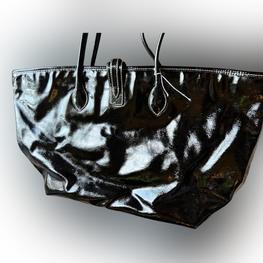 Dooney & Bourke Black Patent Leather Bag - Picture 4 of 8